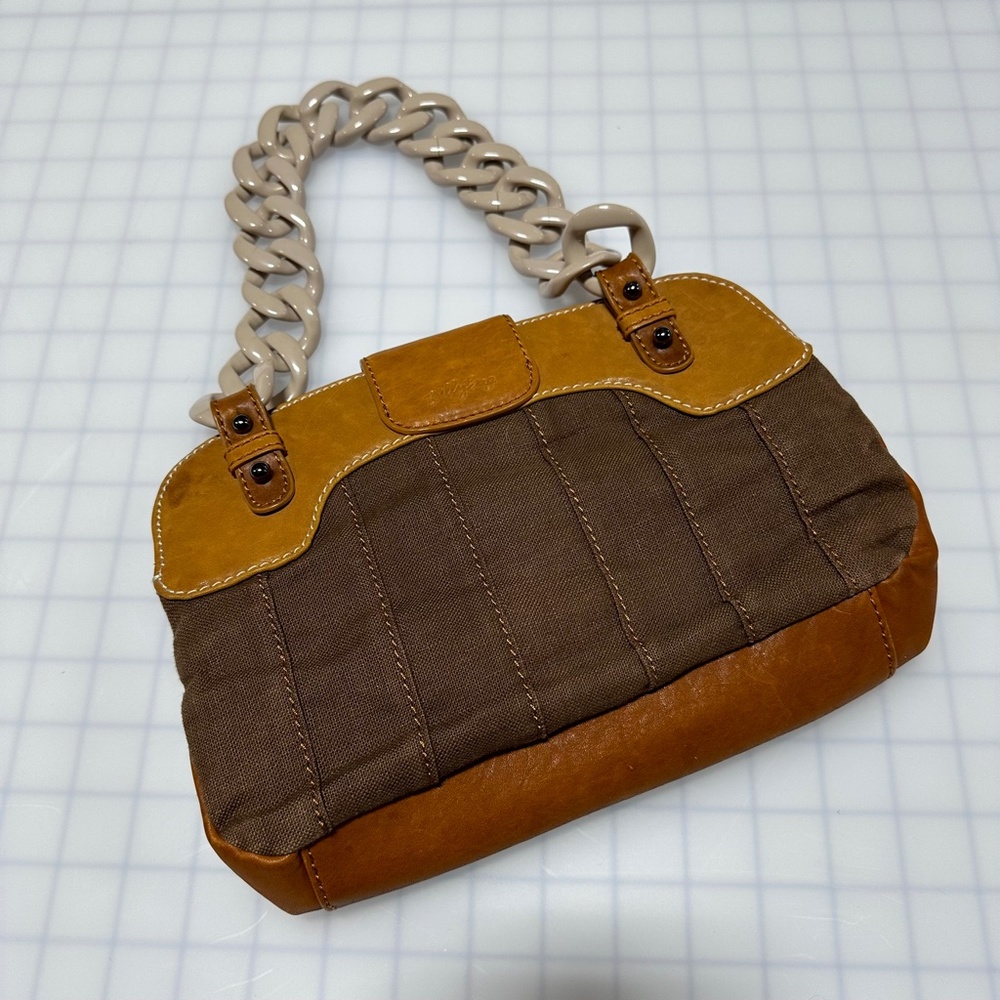 Anthropologie Clutch Purse with Chunky Plastic Chain Strap - Picture 4 of 9